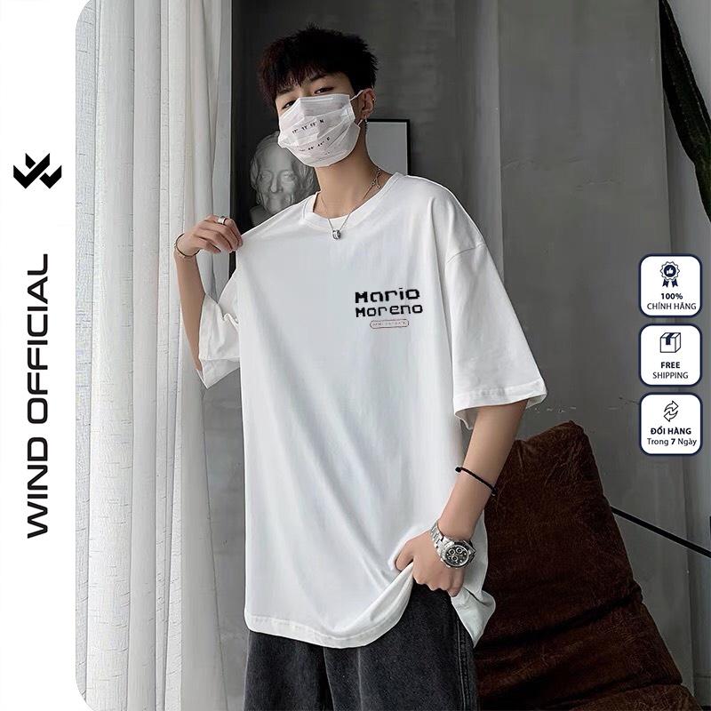 Áo phông tay lỡ unisex WIND bản Premium dáng rộng MARIO nam nữ ulzzang oversize