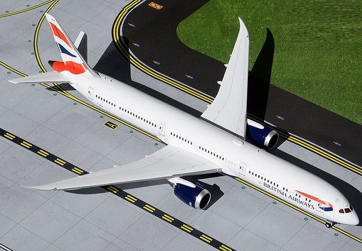 Mô hình máy bay tĩnh B787 British Airways 43cm