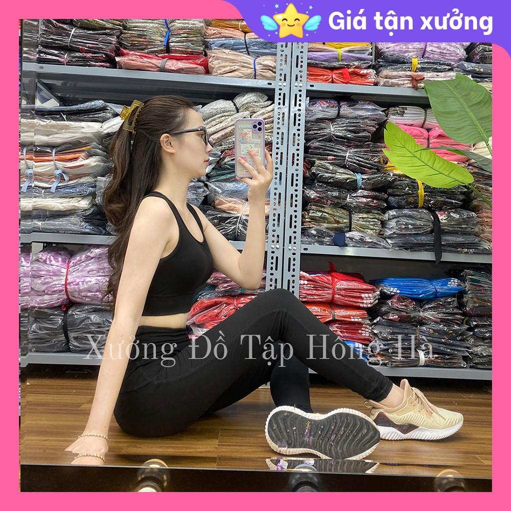Ảnh Thật 100% GYM Yoga nữ đa năng Set lưng 3 lỗ áo bra màu trơn