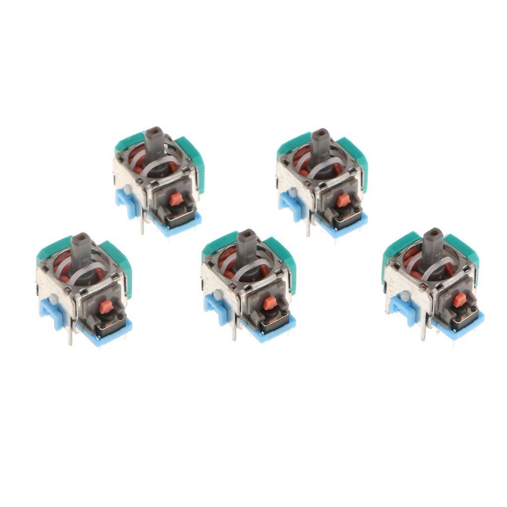 5 Pieces 3D Analog Joystick Wireless Controller Rocker for Blue