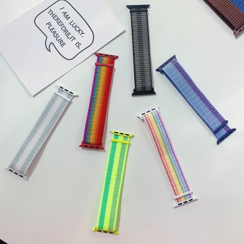 Dây nylon loops phối sọc đủ màu cực đẹp dành cho apple watch cực đẹp