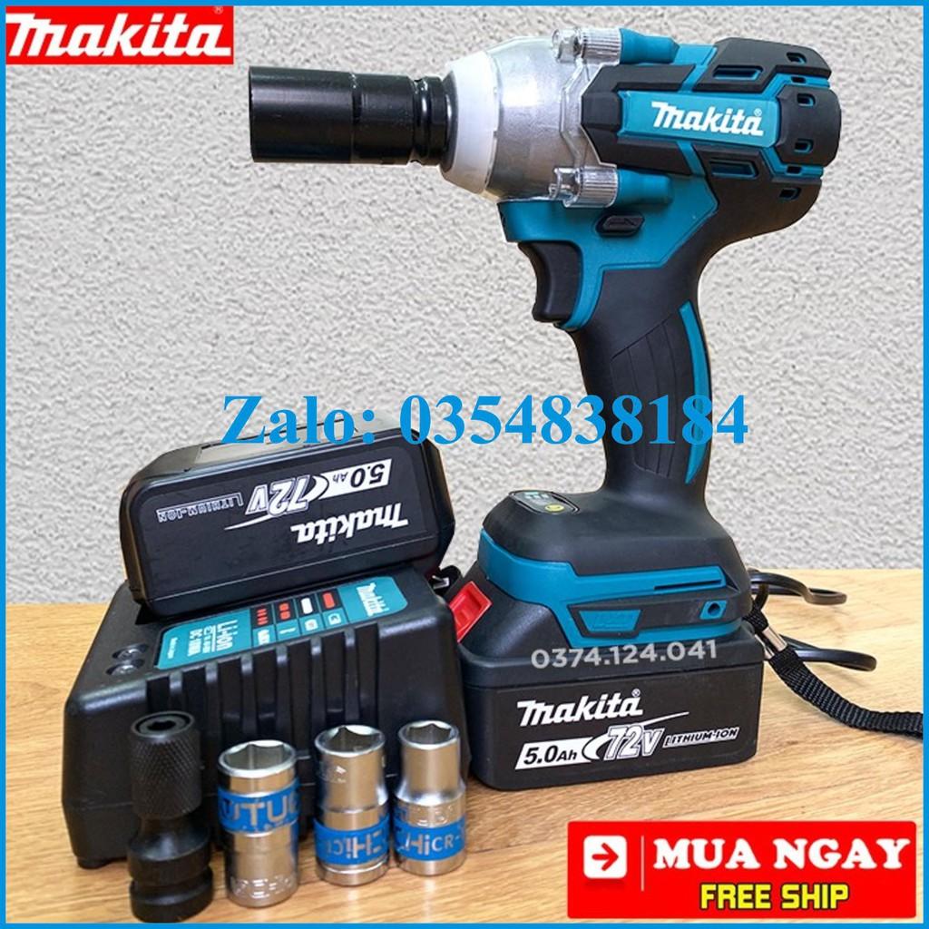 Máy siết bulong MAKITA 72V không chổi than 560N.m, Tặng 5 ĐẦU Khẩu + Chuyển Vít, Máy Khoan pin, Máy bắt vít