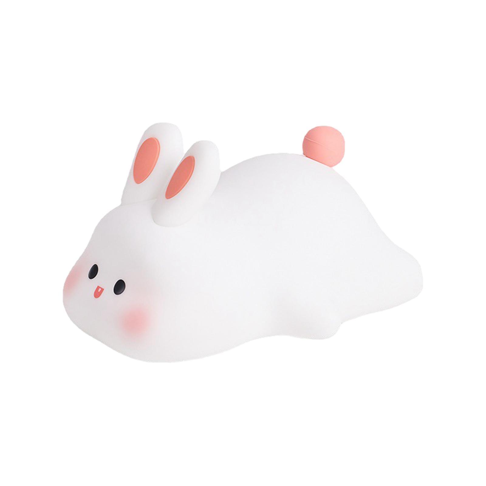 Rabbit Night Light Kids LED USB Bunny Bedside Lamp for Sleeping Bedroom Home