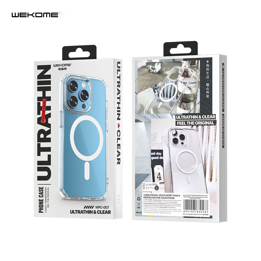 Case ốp lưng từ tính mag s afe Hàng Nhập Khẩu WEKOME 007 hỗ trợ sạc không dây cho iPh14 13 12 11 Pro Max