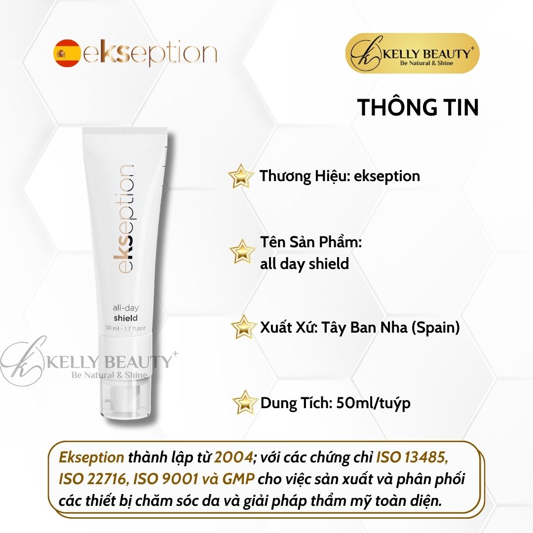 Hình ảnh Kem Chống Nắng Phổ Rộng ekseption All Day Shield SPF 50+ | Kelly Beauty