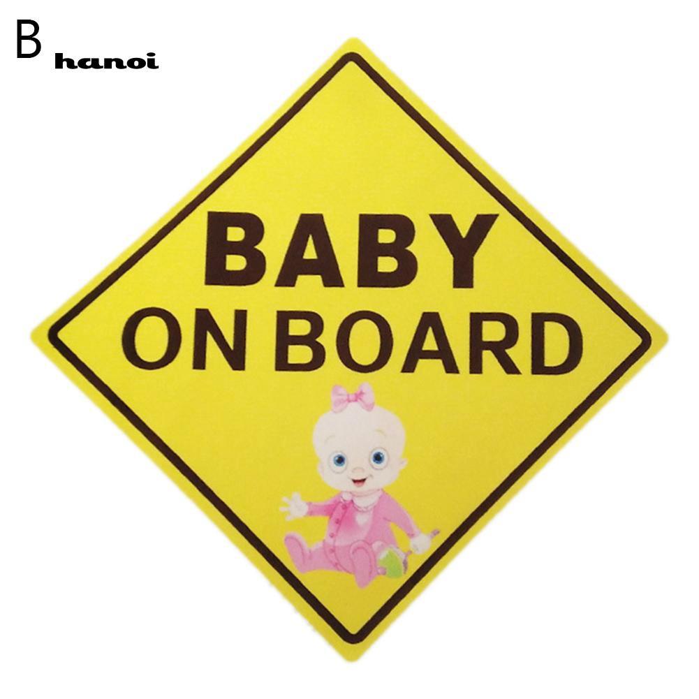 Nhãn dán trang trí xe hơi chữ Baby On Board chuyên dụng