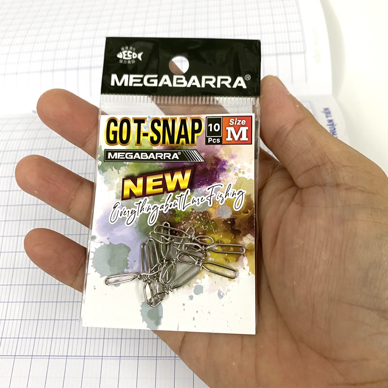 Khóa Link Câu Lure Megabarra Go T Snap Size S M L Vỉ 10 Cái Chuyên Dùng Câu Lure Cá Lóc Chẽm Mú