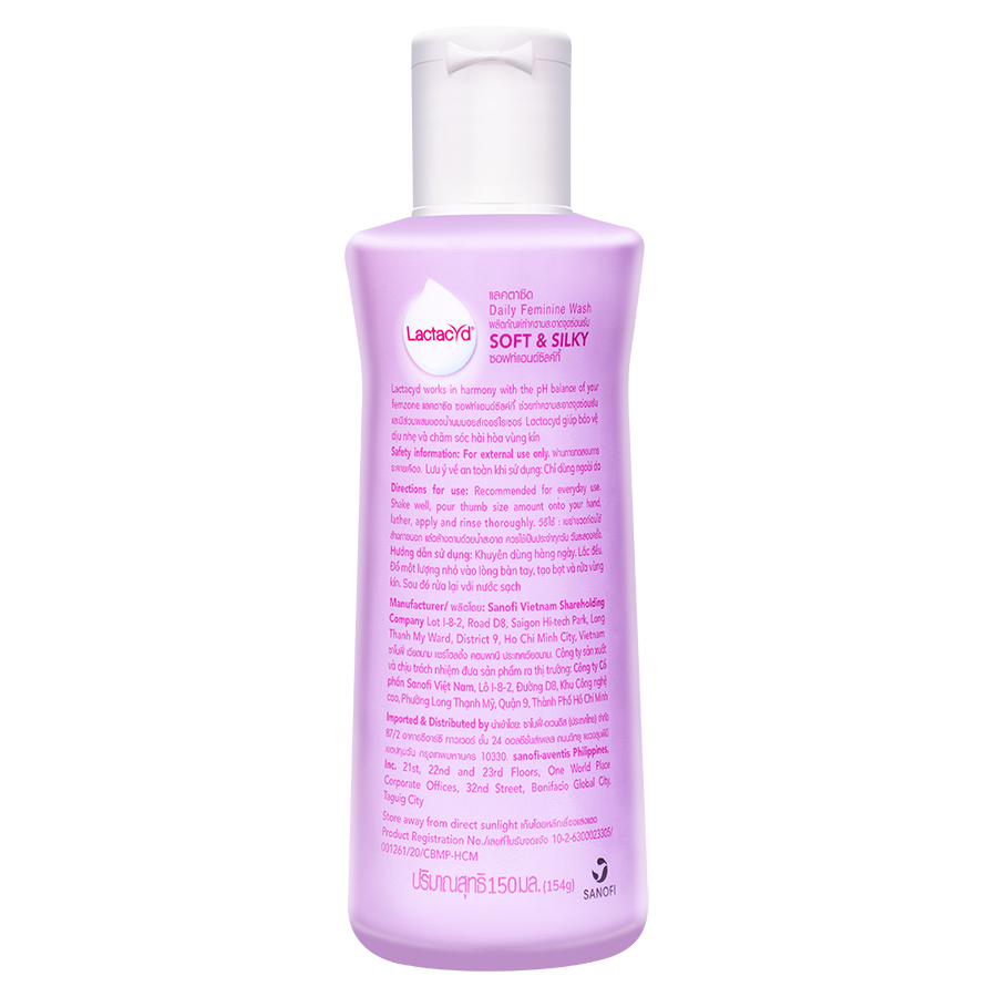 Dung Dịch Vệ Sinh Phụ Nữ Lactacyd Soft &amp; Silky (150ml) - 100646876 - 8936123410063