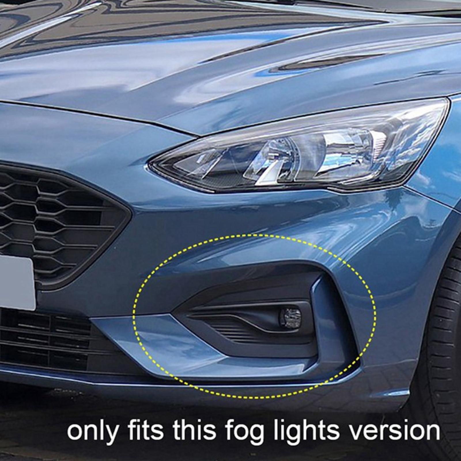 2Pcs ABS Plastic Front Foglight Fog Light Lamp Cover Frame Exterior Accessories for Ford Focus 2019 2020 ST-Line
