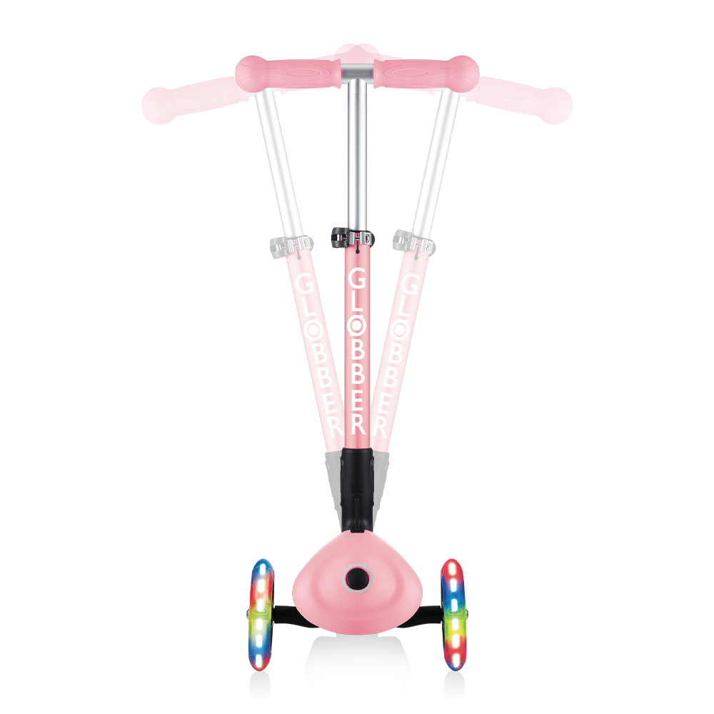 Xe Trượt Scooter 3 Bánh Gấp Gọn Có Bánh Xe Phát Sáng Globber Junior Fantasy Cho Trẻ Em Từ 2 Đến 6 Tuổi - Hồng Pastel Có Họa Tiết