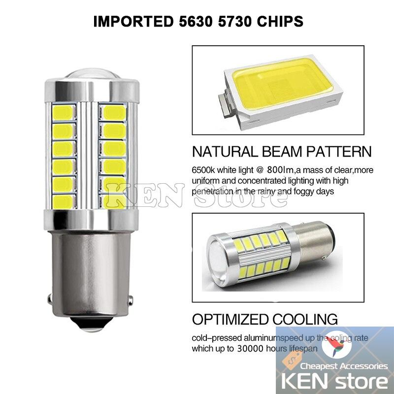 Bóng LED 1156 BA15S BAU15S P21W PY21W làm đèn xi nhan, đèn demi, đèn lùi ô tô xe máy 33smd 5630 siêu sáng