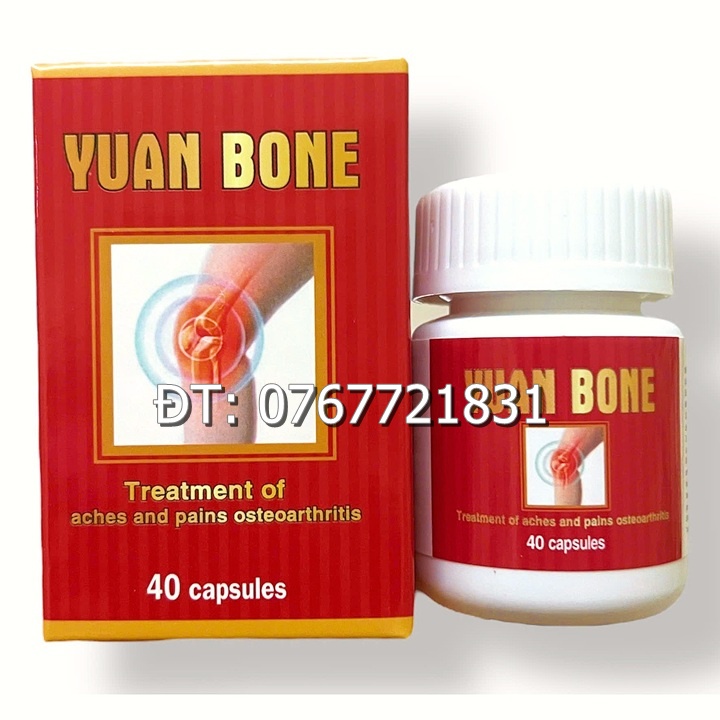 Viên uống đau nhức xương khớp Yuan Bone xuất xứ Malaysia - Hộp 40 viên - Mã số 1361