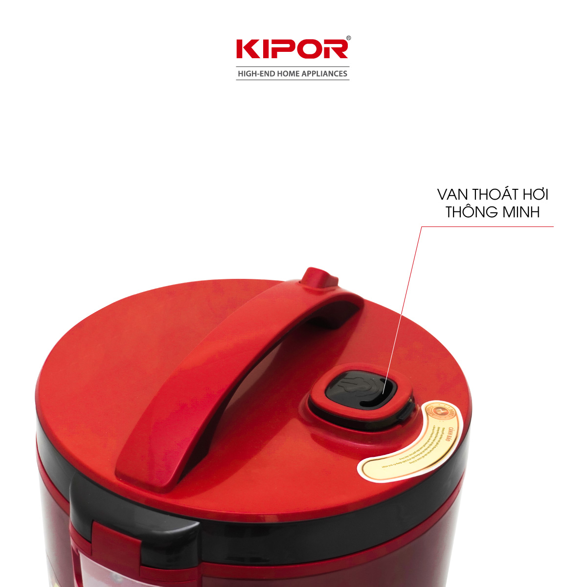 Nồi cơm điện KIPOR KP-N1512 - 1.2L - Lớp chống dính TEFLON 5 lớp lòng nồi dầy 3mm nặng 690G toả nhiệt đều cho 2-3 người ăn - Hàng chính hãng