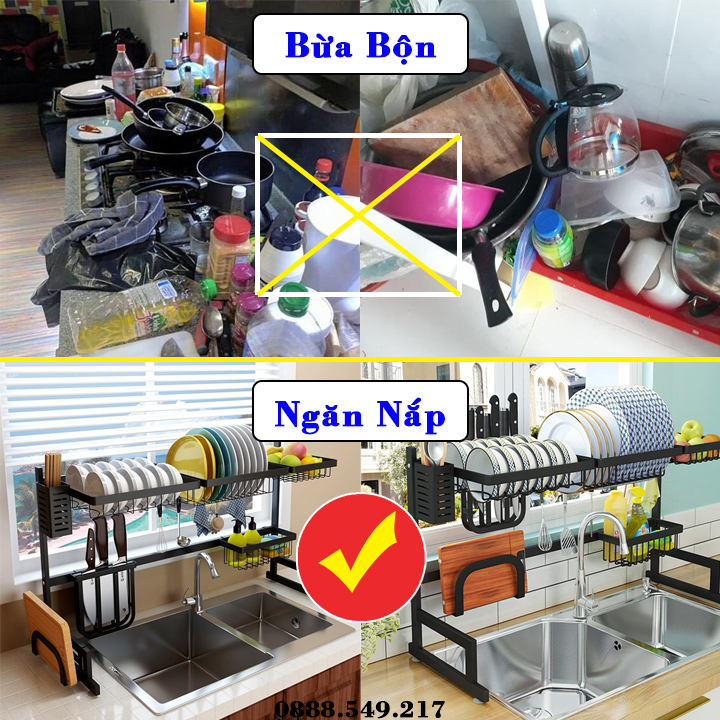 Kệ Úp Bát Đĩa .Kệ Úp Chén Đĩa 2 Tầng Đa Năng