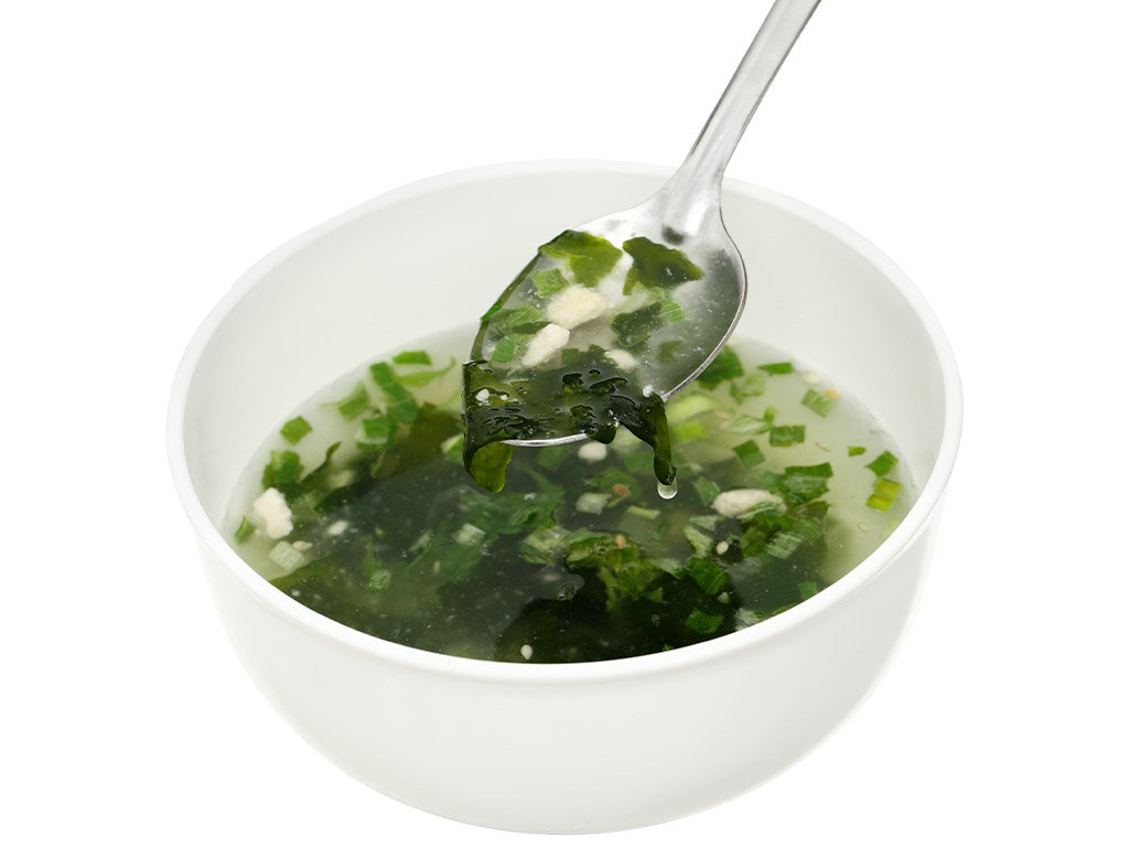 Viên Súp Sấy Thăng Hoa Canh rong biển thịt gà ăn liền I-Soup 42g