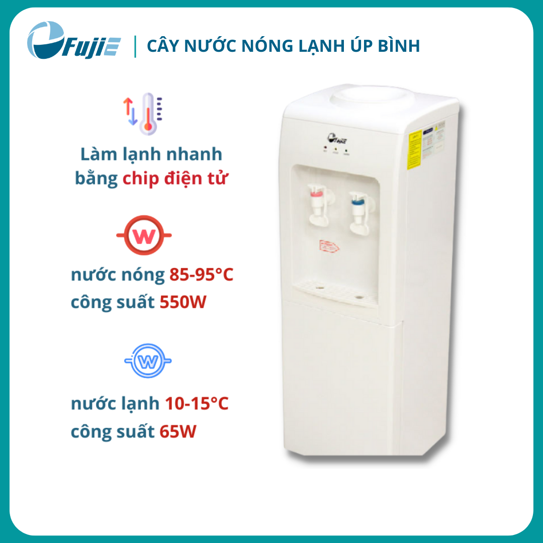 Cây nước nóng lạnh FujiE WD1105E làm lạnh bằng chip điện tử công nghệ Nhật Bản - Hàng chính hãng