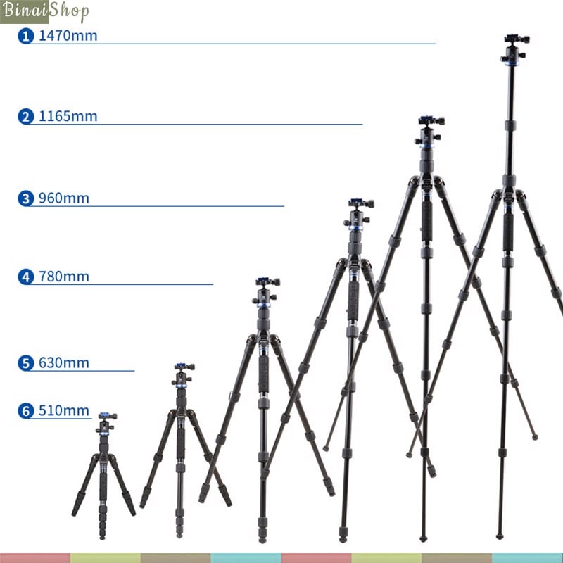 Benro IF19 - Chân Đế Tripod Đa Năng Cho Máy Ảnh, Máy Quay, Tải Trọng 8Kg, Chiều Cao Tối Đa 1.47m