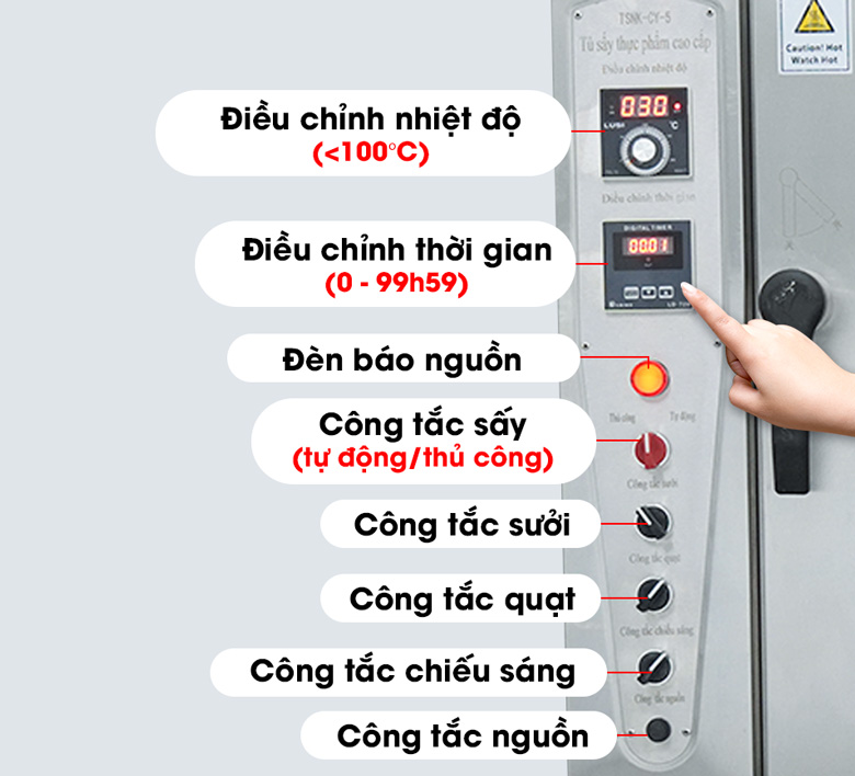 Tủ sấy thực phẩm cao cấp CY-5 NEWSUN - Hàng chính hãng