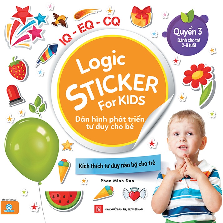 Sách - Combo 4 cuốn Logic sticker for kids dành cho bé từ 2-8 tuổi - ndbooks