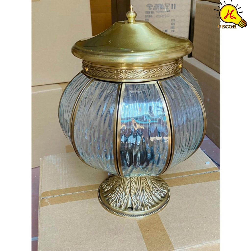 Đèn trụ cổng đồng HQ - mã TCD10 - ánh sáng vàng rõ nét, tiết kiệm điện năng, dễ lắp đặt, phù hợp mọi không gian HQ DECOR (HÀNG NHẬP KHẨU)