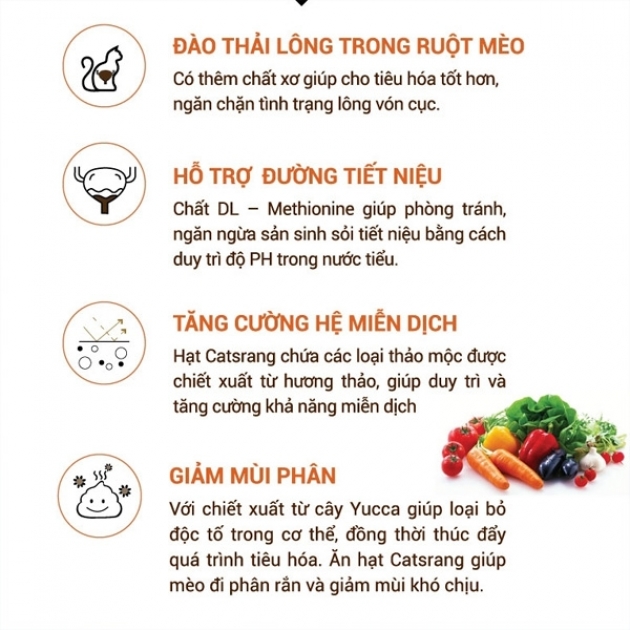 Thức ăn hạt cho mèo Catsrang, gói 1kg