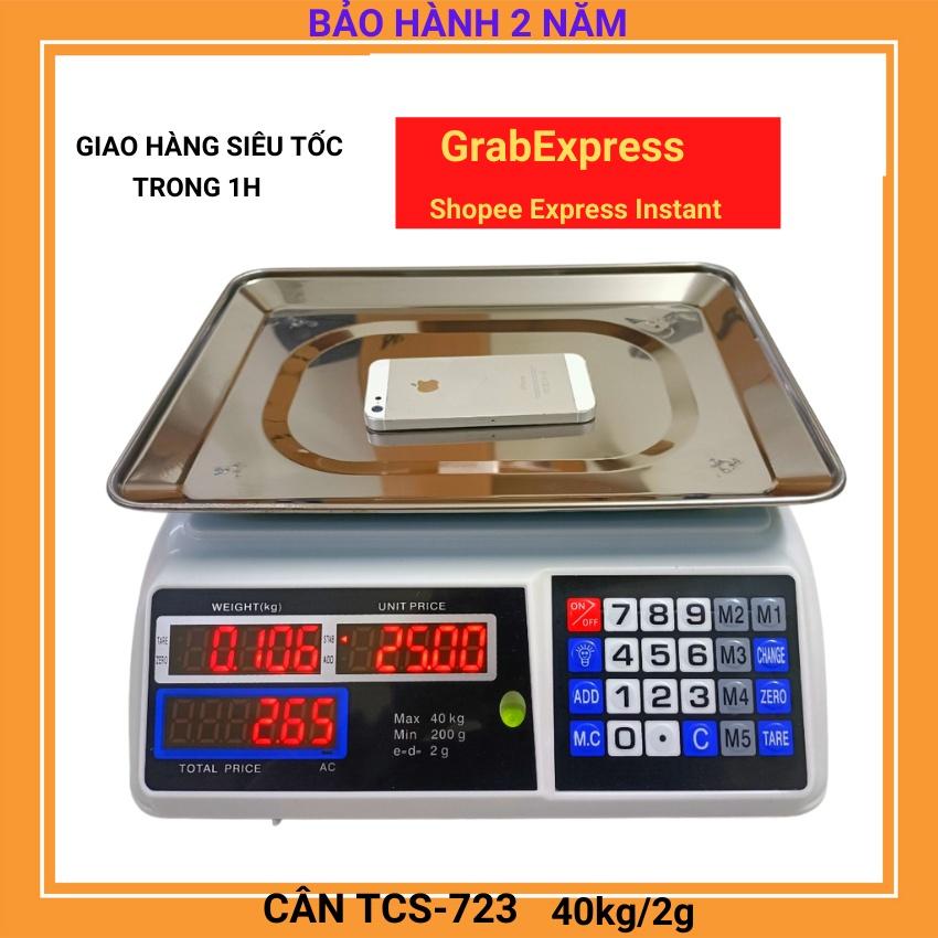 Cân điện tử nhà bếp TCS - 723  mặt cân được làm bằng inox sáng bóng