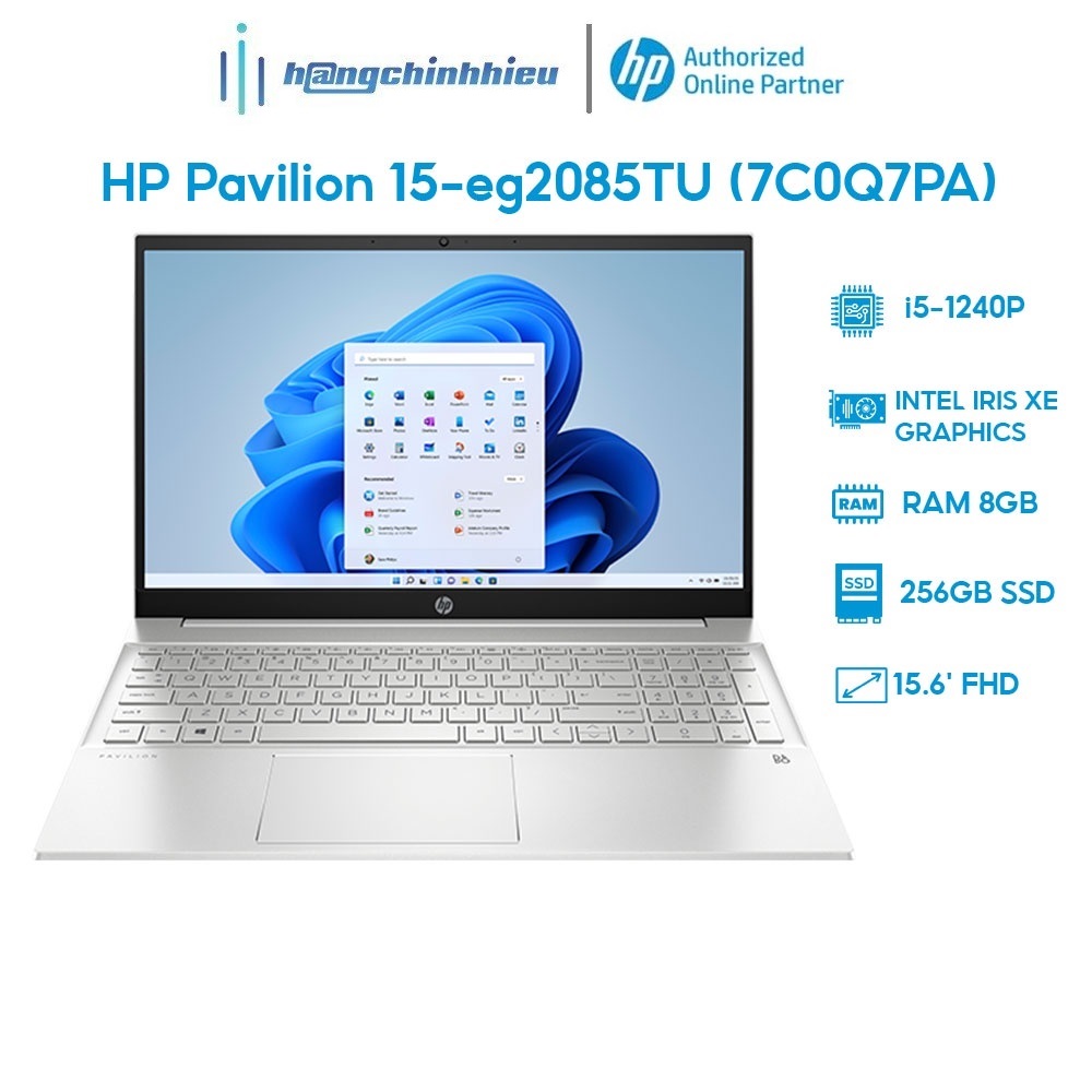 Laptop HP Pavilion 15-eg2085TU 7C0Q7PA i5-1240P | 8GB | 256GB | 15.6' FHD | Win 11 Hàng chính hãng