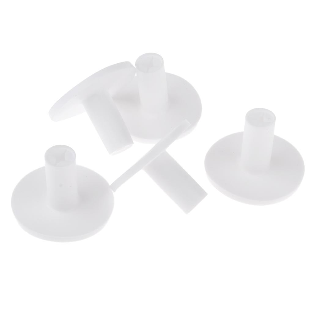 5Pcs/Set Rubber Golf Tees Holder Golf Tee Driving Range Practice Mat 35mm Durable Golfer Accessories Training Tool - White