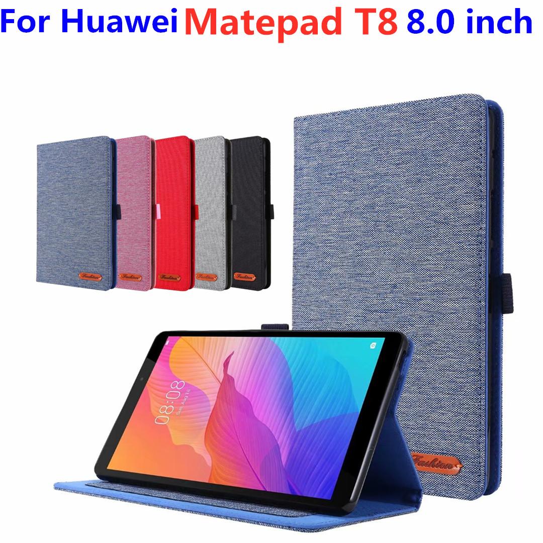 Bao Da Nắp Gập Màu Trơn Cho Huawei Matepad T8 8.0 Inch 2020