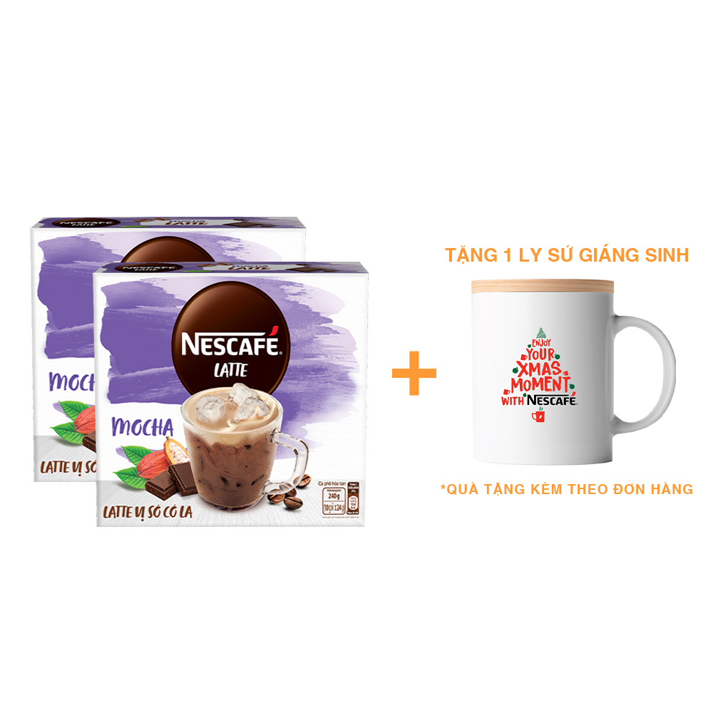 Combo 2 Hộp Cà phê hòa tan NESCAFÉ Latte Vị Sô cô la