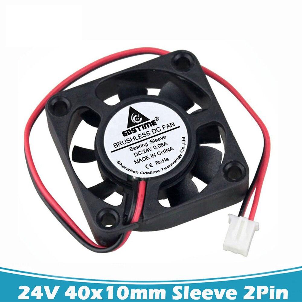 1pcs DC 24V 2Pin 4010 3D Printer Cooler Fan 4cm 40mm 40x10mm Ventilation Axial Flow Brusheless Case Cooling Fan