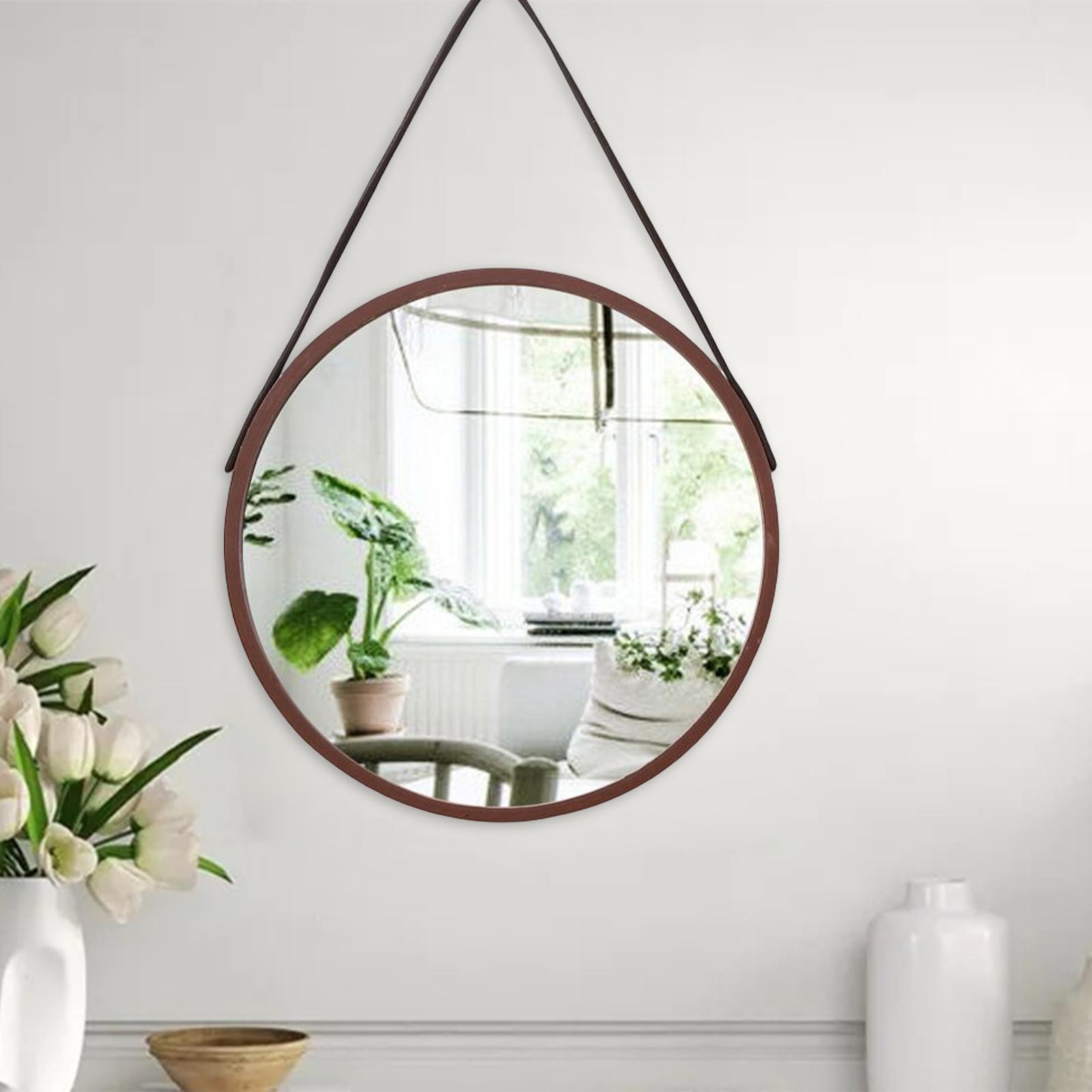 Wall Hanging Mirror Wall Mount Art Ornament Round for Bedroom Bathroom Salon