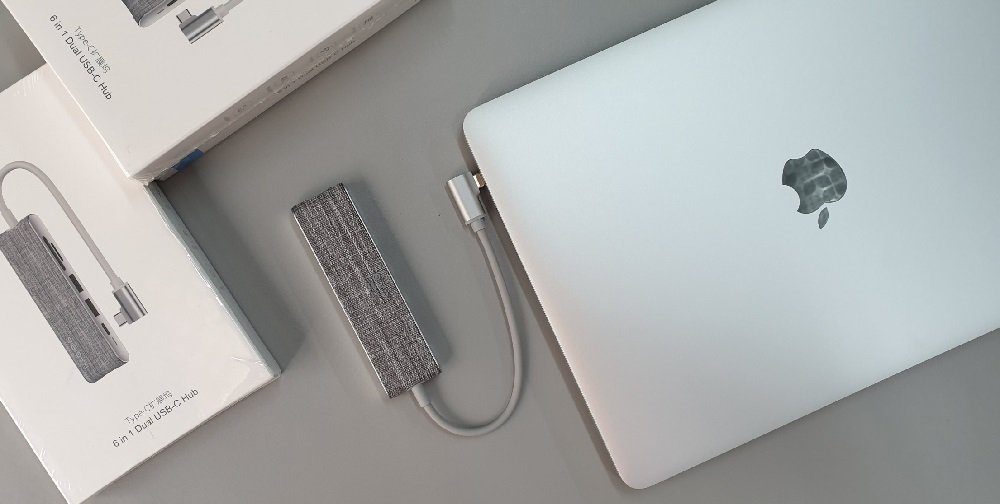 Cồng chuyển Hagibis 6in1 Dual USB-C Hub - Hàng nhập khẩu