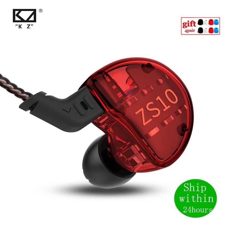 Tai nghe nhét tai thể thao Kz Zs10 1dd + 4ba 4ba + 1dd Hifi As10 Ba10 Zst Zsn chất lượng cao
