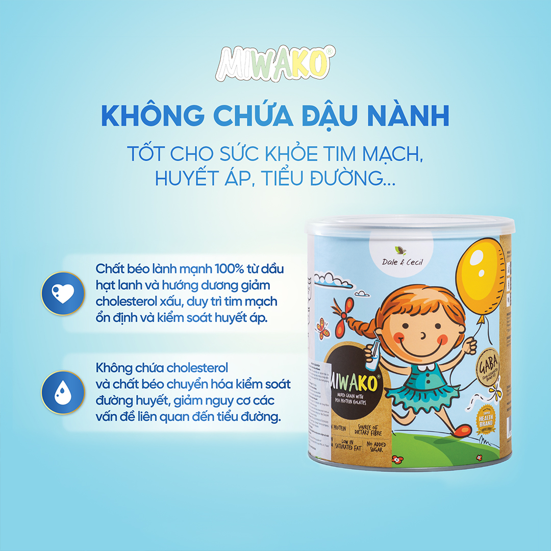 Sữa Hạt Miwako Vị Gạo Hộp 400g Malaysia Không Chứa Đậu Nành, Dinh Dưỡng Hữu Cơ Cho Trẻ Từ 1 Tuôi & Người Lớn