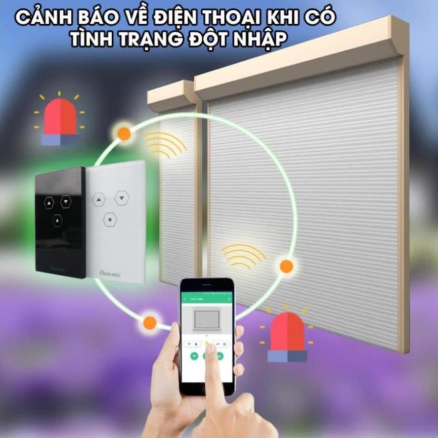 Công Tắc Cửa Cuốn Thông Minh Hunonic Door Trắng│Công tắc điều khiển cửa cuốn từ xa bằng điện thoại -2022