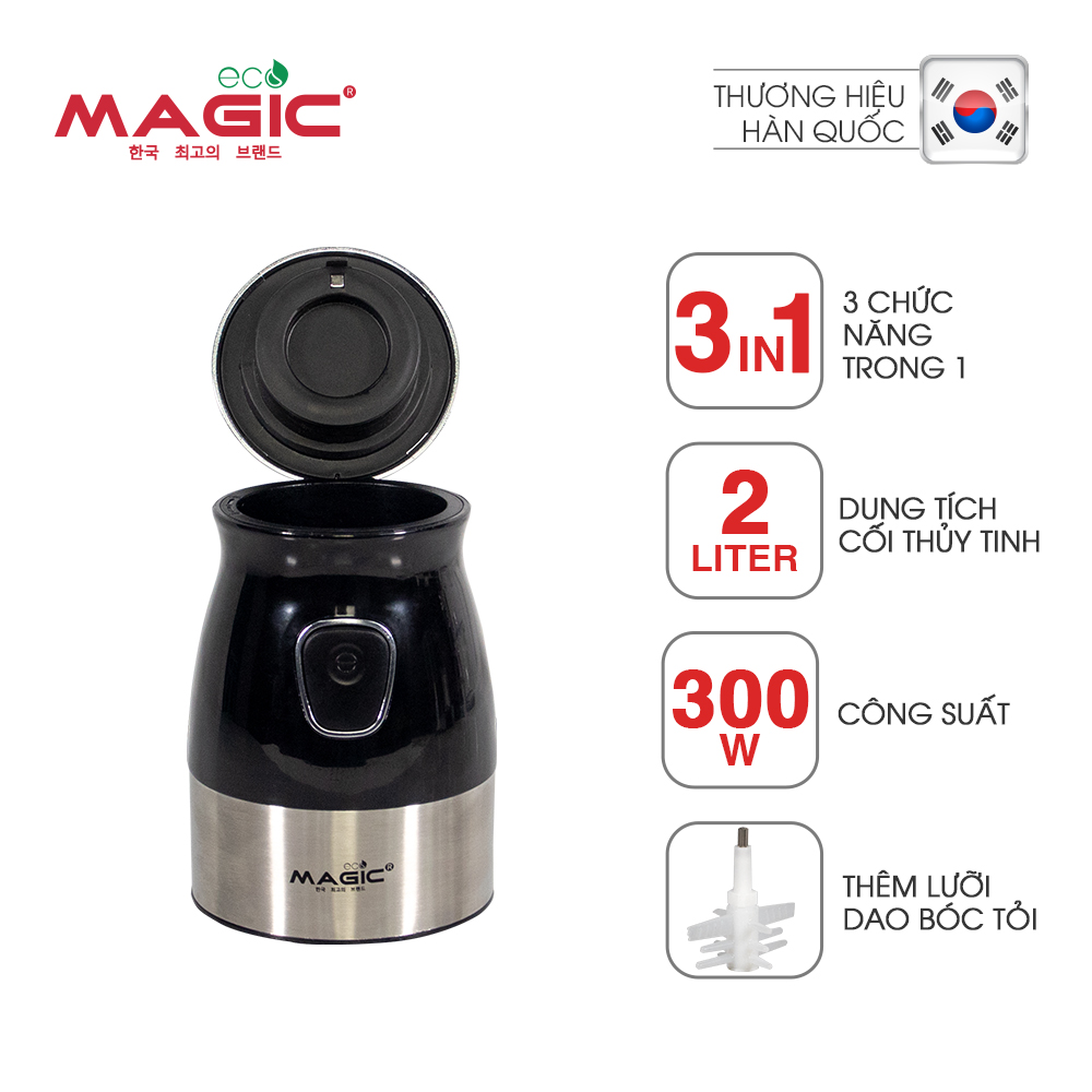 Máy xay thực phẩm đa năng 3in1 Magic Eco AC-16 (2.0 Lít) - Hàng chính hãng