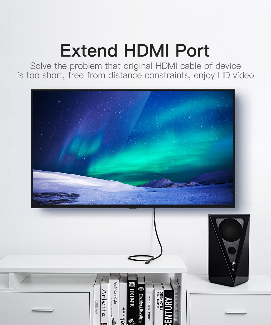 Cáp nối dài HDMI Vention độ dài1,5m - 5m  - Hàng Chính Hãng