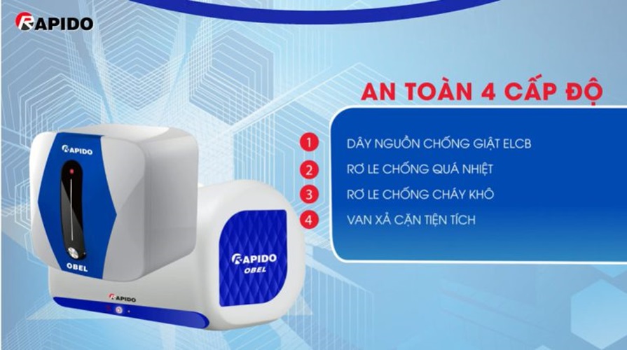 Bình nước nóng Rapido Obel ROV  - HÀNG CHÍNH HÃNG