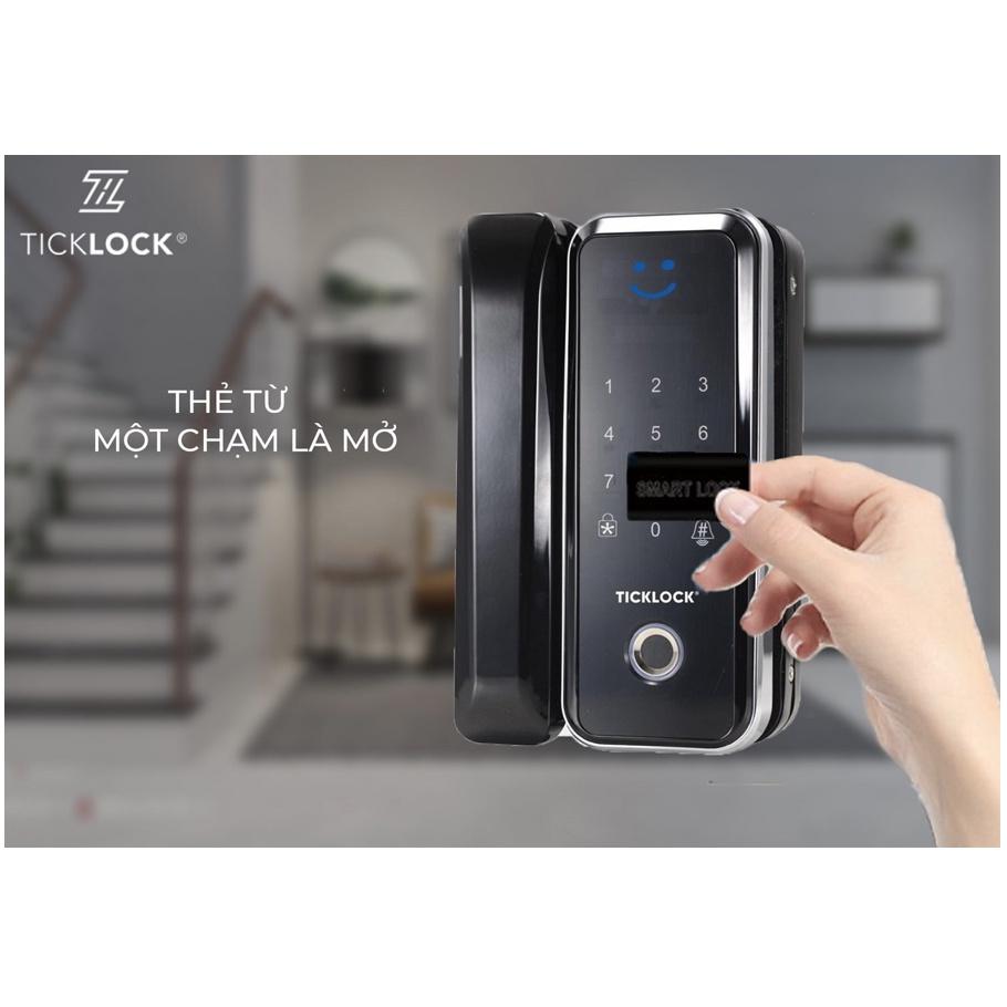 Khoá vân tay cao cấp cửa kính cường lực TICKLOCK SL08