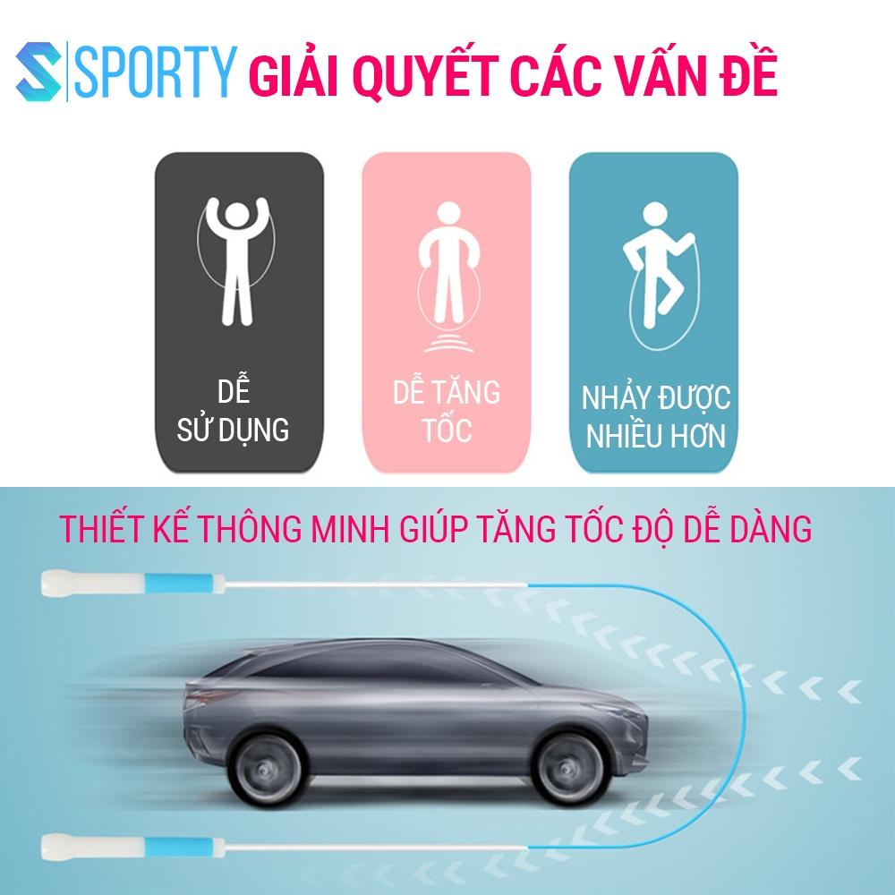 Dây nhảy tốc độ SPORTY hỗ trợ giảm cân Chất liệu dây PVC cao cấp giành cho trẻ em, người lớn TS43