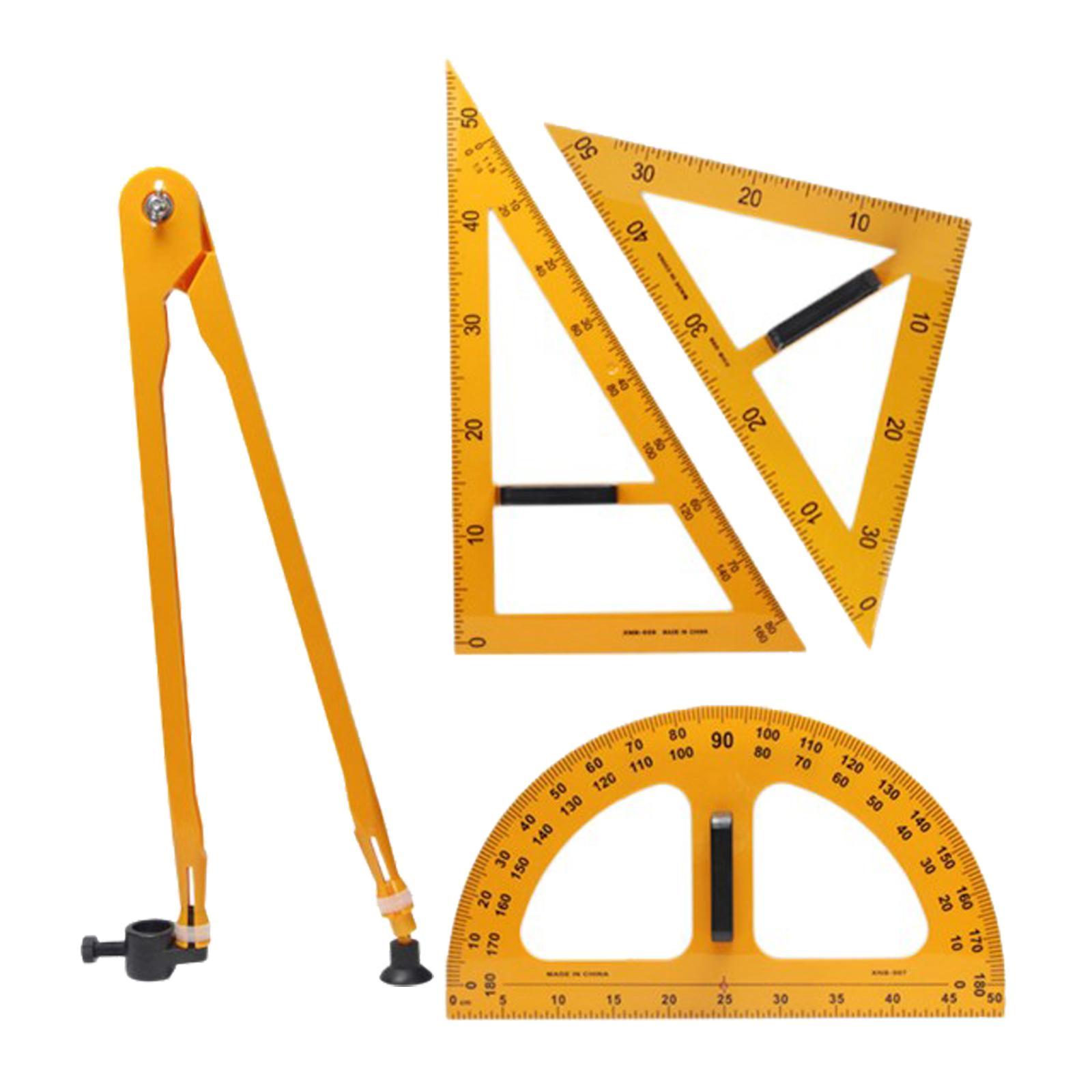 Math Geometry Ruler Large Number for School Classroom 4 Pieces