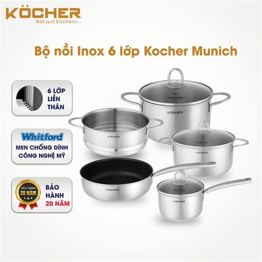 BỘ NỒI KOCHER MUNICH - HÀNG CHÍNH HÃNG