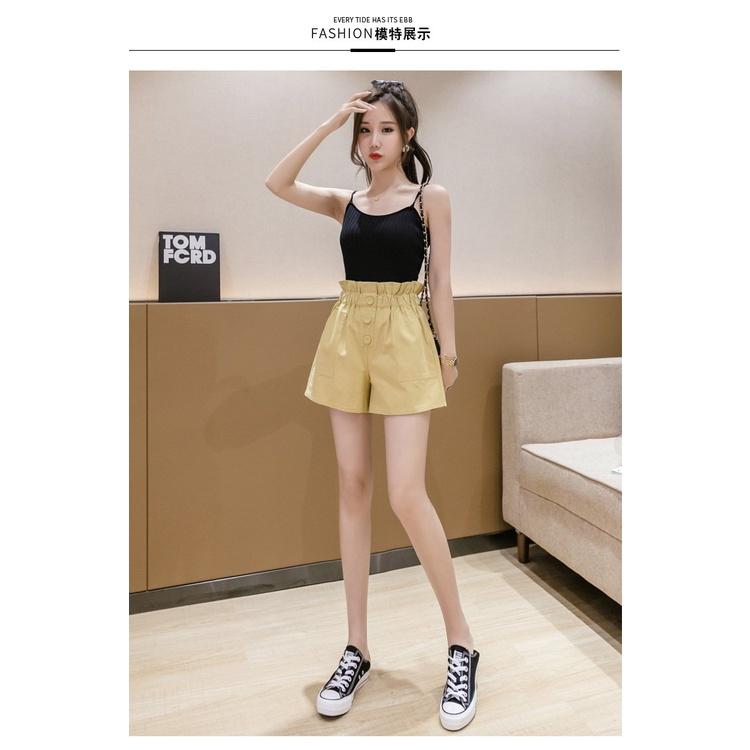Quần Đùi Short Nữ Kaki Cạp Nhấn Dúm 3 Màu Siêu Xinh