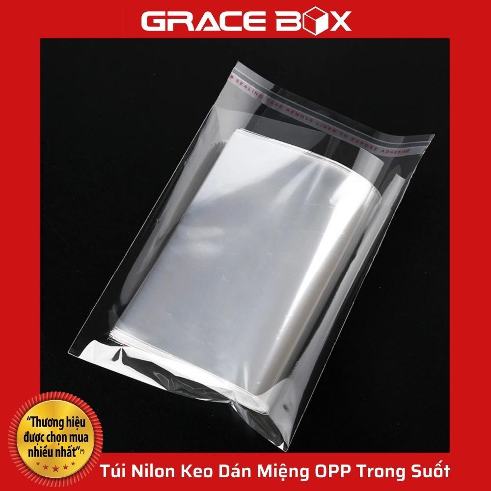 {Giá Sỉ} Túi Nilon Keo Dán Miệng OPP Trong Suốt (Bao Kiếng) Đóng Gói, Đựng Phụ Kiện, Quần Áo -  Siêu Thị Bao Bì Grace Bo