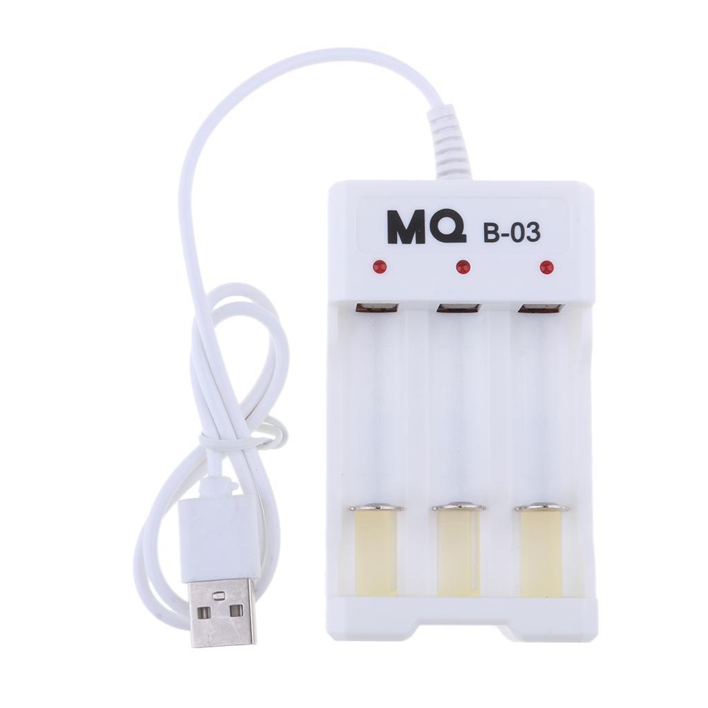 Smart Battery Charger for AA AAA MQ 3 Slots Rechargeable Batteries