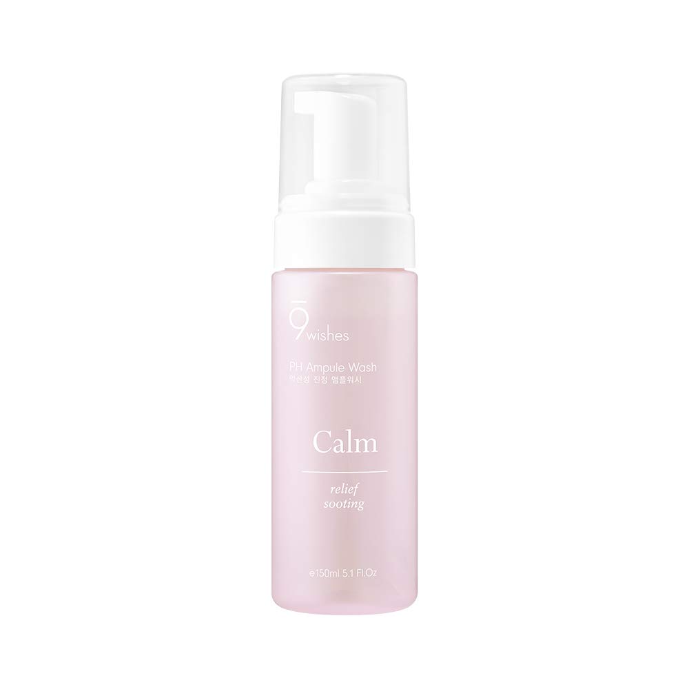 Sữa Rửa Mặt Tạo Bọt Chiết Xuất Rau Má Dưỡng Ẩm Làm Dịu Da 9Wishes PH Calm Ampule Wash 150ml