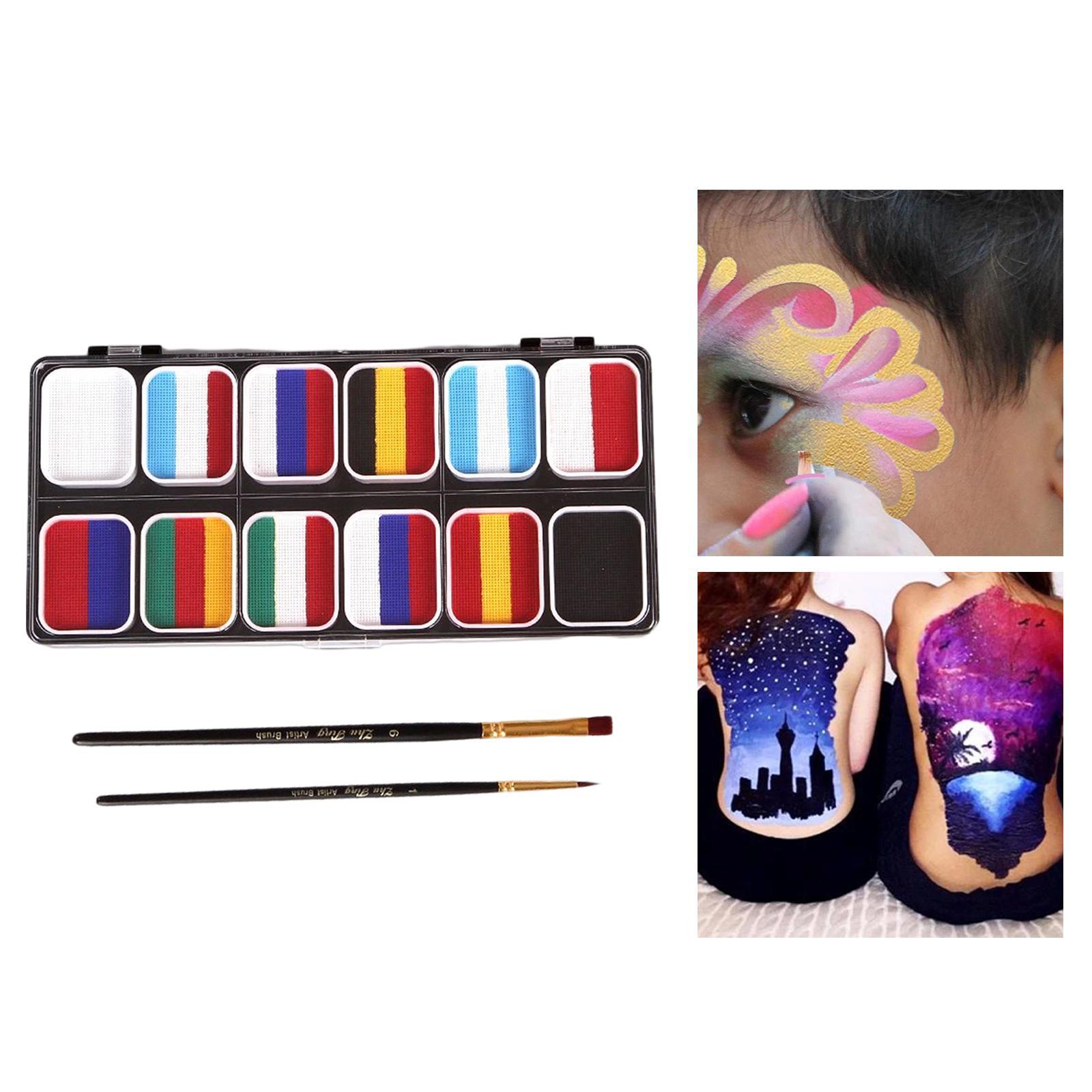 Face Body Paint Oil, Washable Makeup Palette for Costumes Holiday Festival Kids Adults