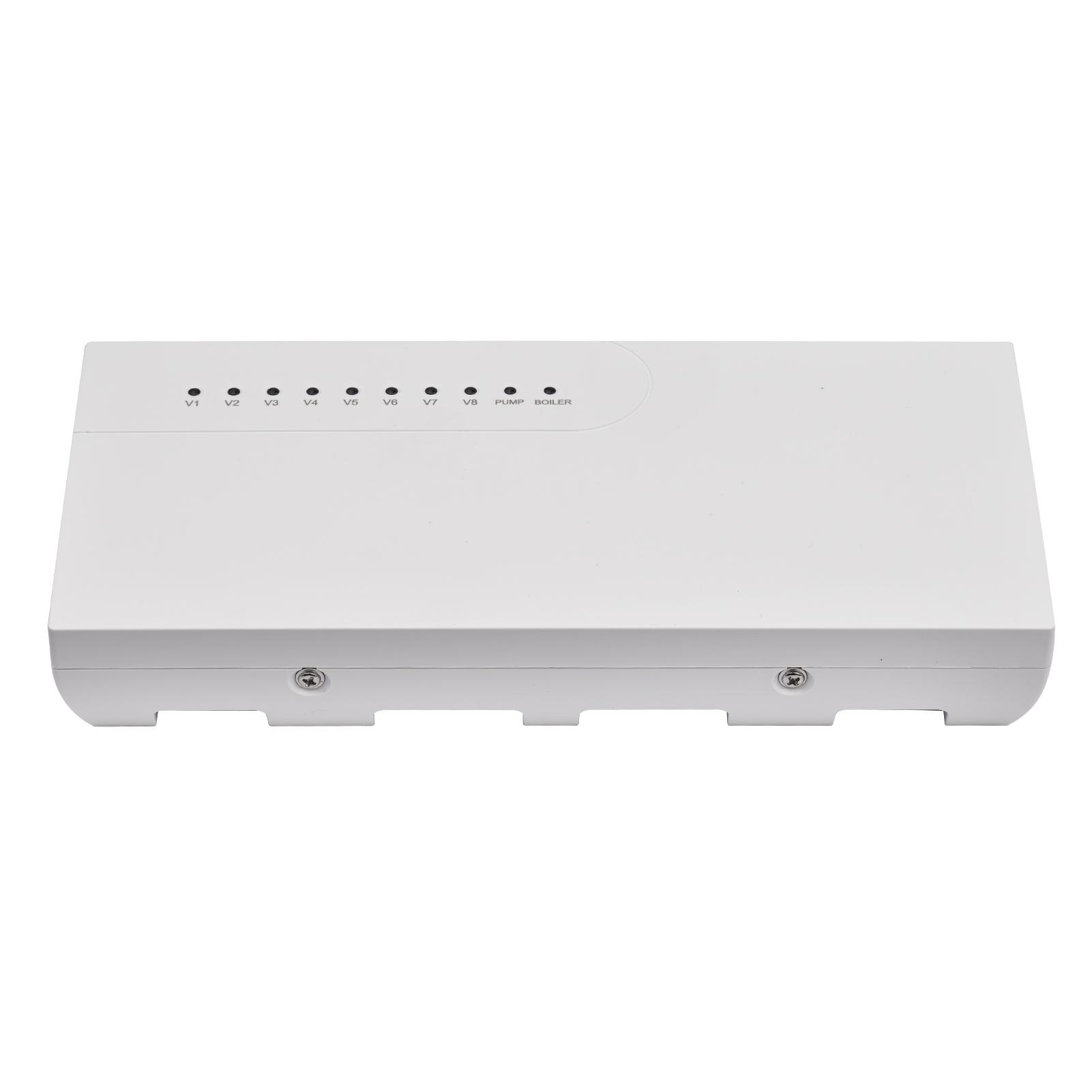 Bộ điều khiển trung tâm thông minh tập trung 8 kênh 220V với các chỉ số LED cho máy điều hòa không khí, hệ thống sưởi dưới sàn