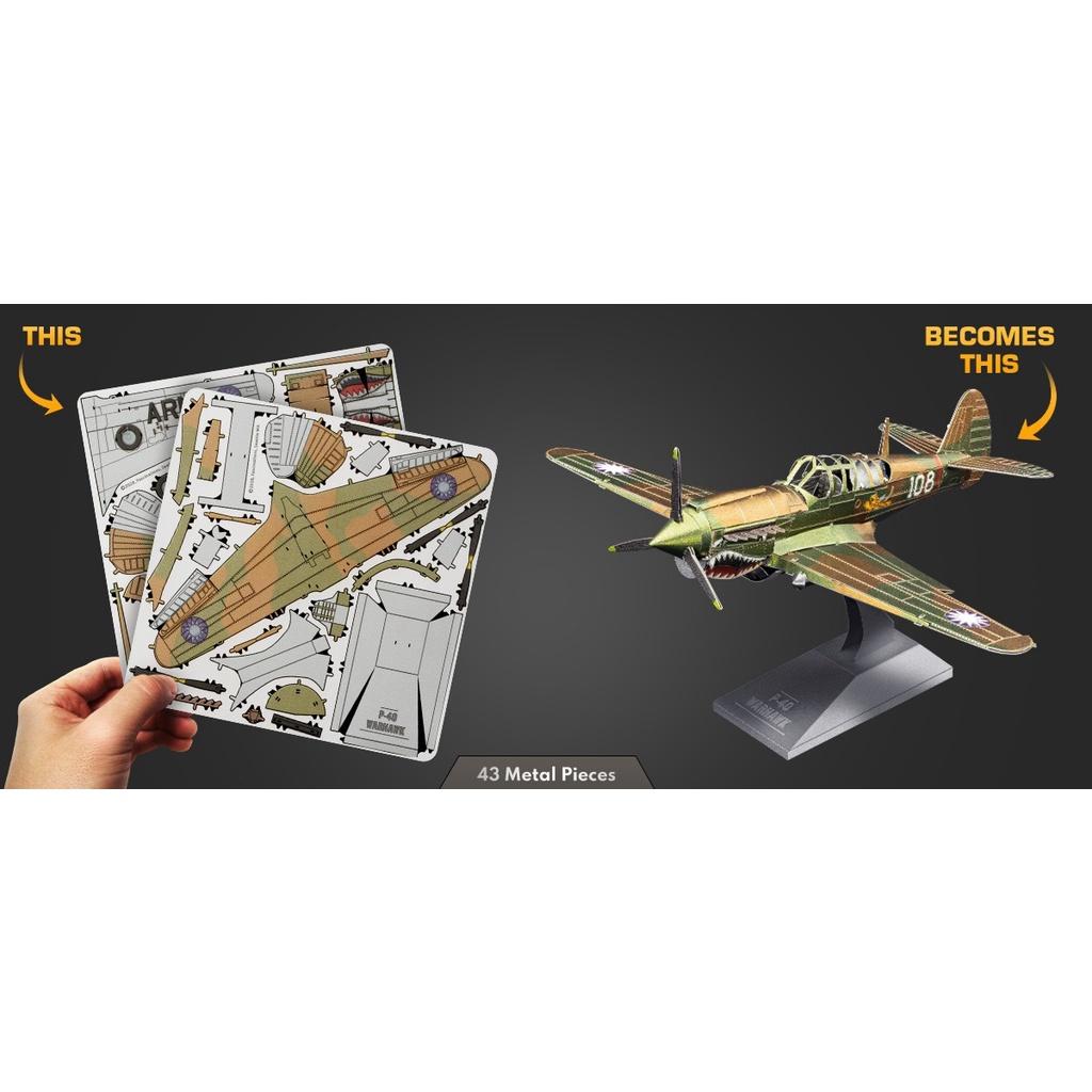 Mô hình lắp ráp 3d kim loại máy bay P-40 Warhawk